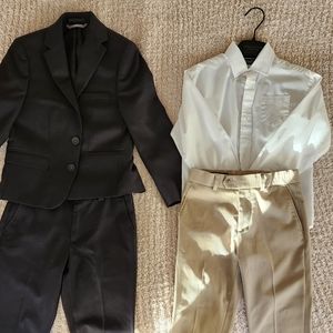 2 Boy Outfits - Suit + Shirt & Slacks